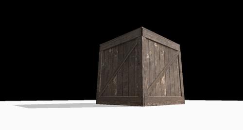 Realistic wooden cargo box for bge preview image